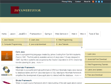 Tablet Screenshot of javawebtutor.com
